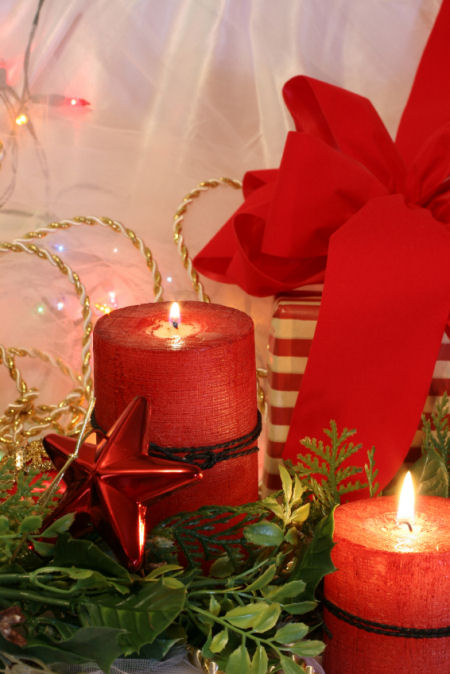 Christmas candle centerpiece Christmas candle centerpiece